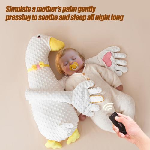 Green Dinosaur/ Big White Goose Baby Sleeping Hugging Pillow - Patting Soother - TikTok Shop
