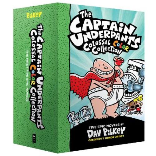 The Captain Underpants Colossal Color Collection (Captain Underpants #1-5 Boxed Set): From the Creator of Dog Man - by Dav Pilkey