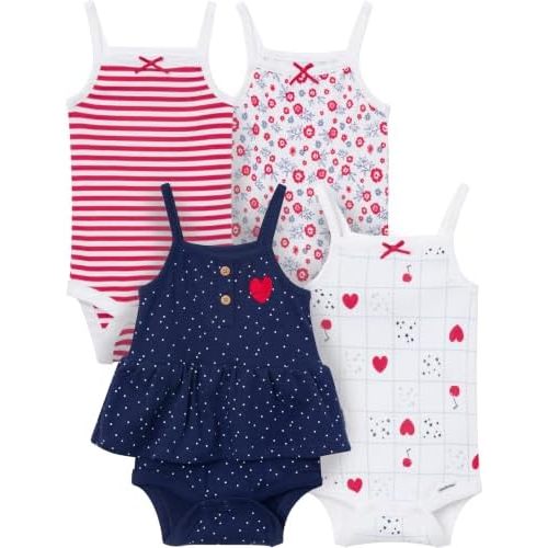 Gerber Baby Girls Multi-Pack Sleeveless Onesies Bodysuit