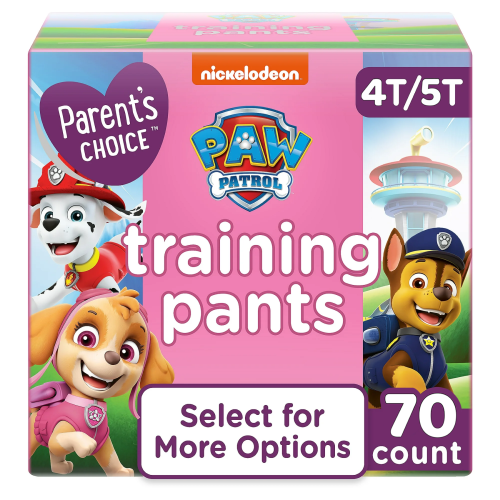 Parent's Choice Paw Patrol Training Pants for Girls, 4T/5T, 70 Count (Select for More Options) HSA/FSA Eligible