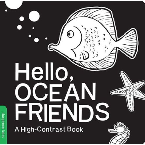 Hello, Ocean Friends: A Black-and-White Board Book for Babies That Helps Visual Development | Barnes & Noble®