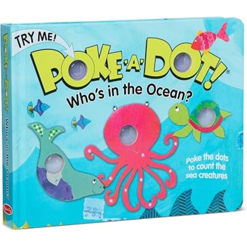 Melissa & Doug Poke-a-Dot Who's in the Ocean Board Book