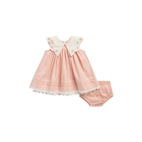 Kids' Florence Petal Detail Cotton Dress & Bloomers Set
