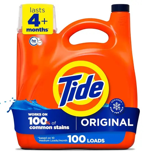 Tide Liquid Laundry Detergent, Original, HE Compatible, 100 loads, 3.9L (Packaging May Vary)