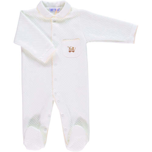 Toy Cart Pocket Quilted Smocked Footsie