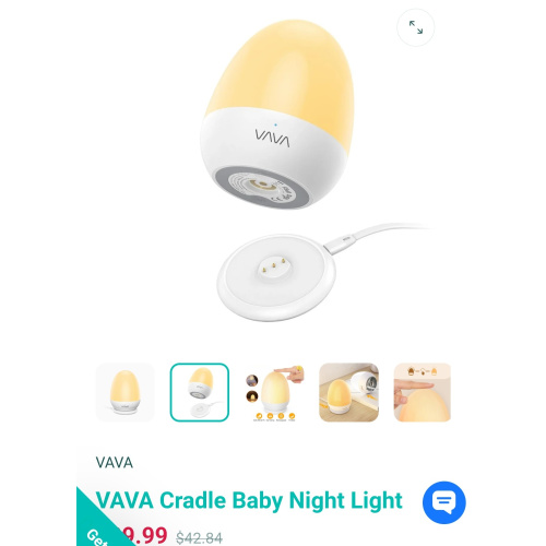 VAVA Cradle Baby Night Light | Soft, Safe Light for Bedtime