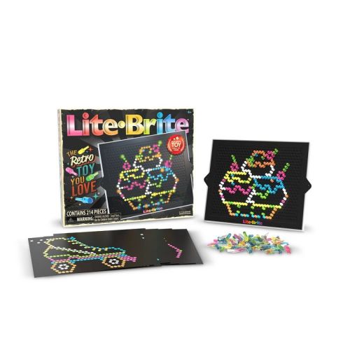 Lite Brite Classic Favorite Retro Toy: Light-Up Activity Board for Creative Doodling & Artwork
