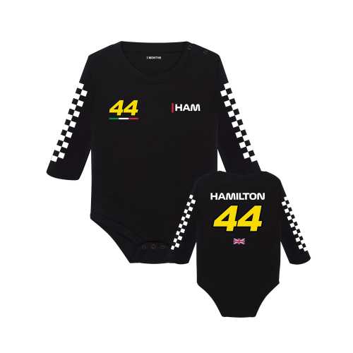 Hamilton 44 Baby Bodysuit, Little Driver Bodysuit, Hamilton Fan Gift Baby Bodysuit