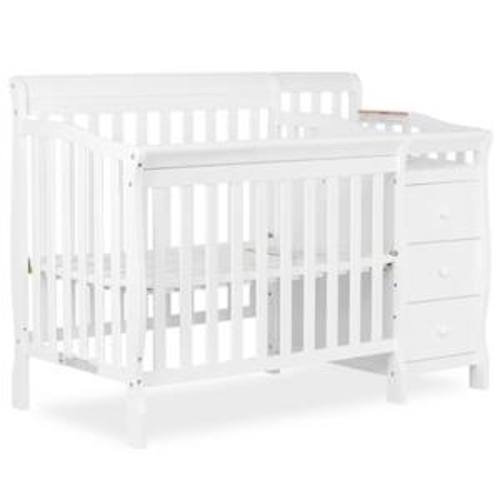 Jayden 4-in-1 White Mini Convertible Crib And Changer