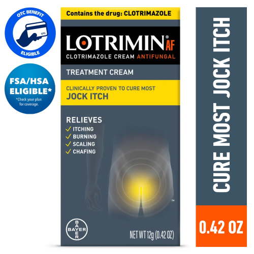 Lotrimin Jock Itch Antifungal Cream 12G for Fungal Relief of Itching, Burning, and Scaling