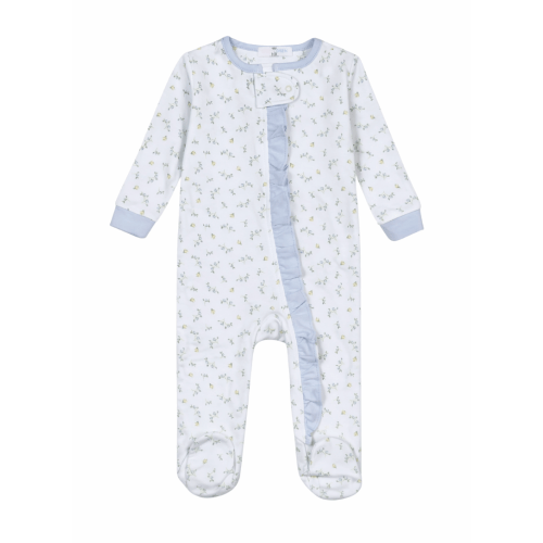 Mia Floral Zipper Footie