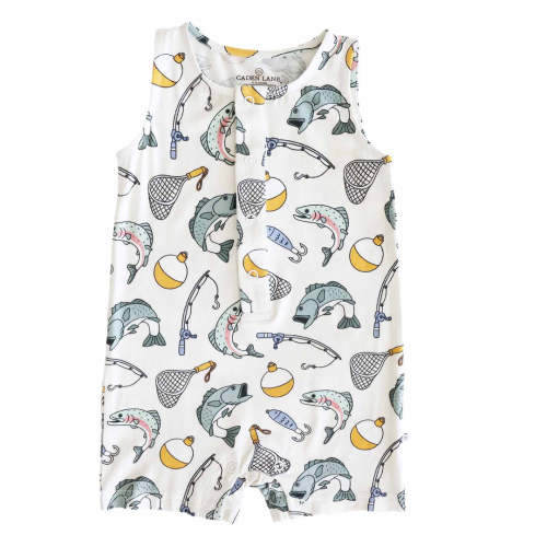 Sleeveless Snap Romper | Catch of the Day