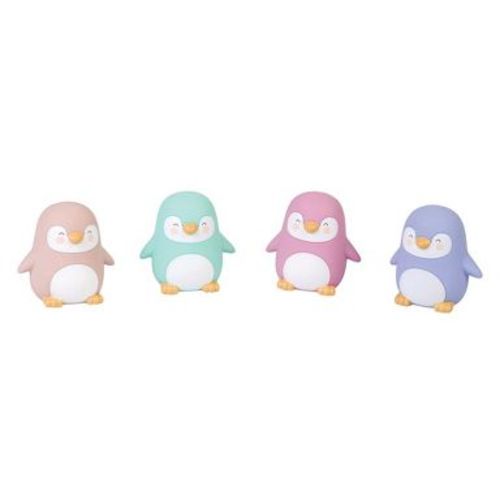 SARO Penguins Party Bath Toys, 4 sets: Fun Bath Time for Babies 4+ Months