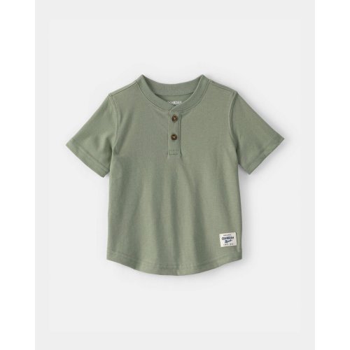 Baby Boy Short-Sleeve Henley T-Shirt - Olive - OshKosh B'gosh | Carter's