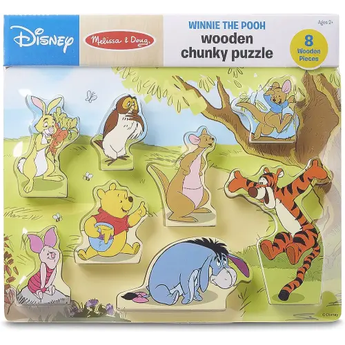 Melissa & Doug Disney Winnie The Pooh Wooden Chunky Puzzle (8 pcs)