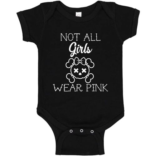 Not All Girls Wear Pink Alternative Punk Baby Bodysuit Goth Toddler T-Shirt
