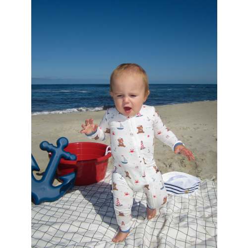Zippered Romper (Bearly a Sailor) – Snuggle & Slumber