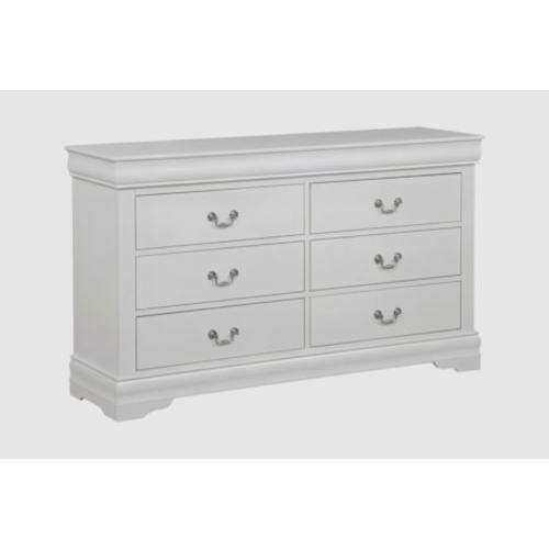 Hadleigh Grey 57" 6-Drawer Dresser