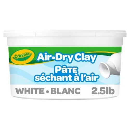 Crayola 2.5lb Air Dry Clay White: Self-Hardening Non-Toxic Modeling Clay for Kids, Creative Thinking, Ages 4+