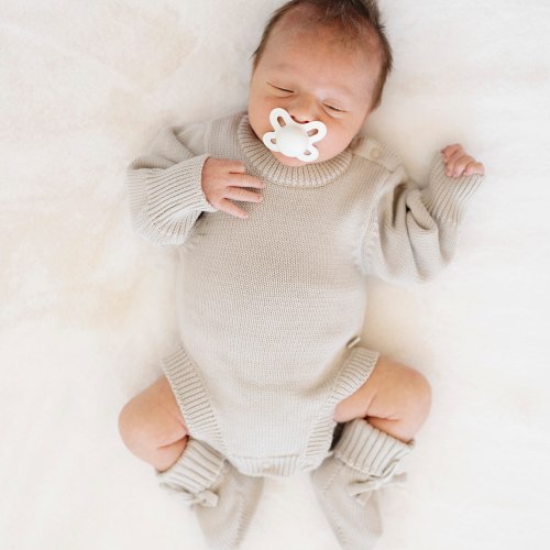 Shop Heirloom Cotton Knit Rompers| Saranoni