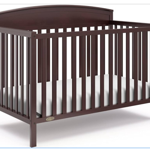 Graco Benton 5-in-1 Convertible Crib (Espresso) – GREENGUARD Gold Certified, Converts from Baby Crib to Toddler Bed, Daybed and Full-Size Bed, Fits Standard Full-Size Crib Mattress