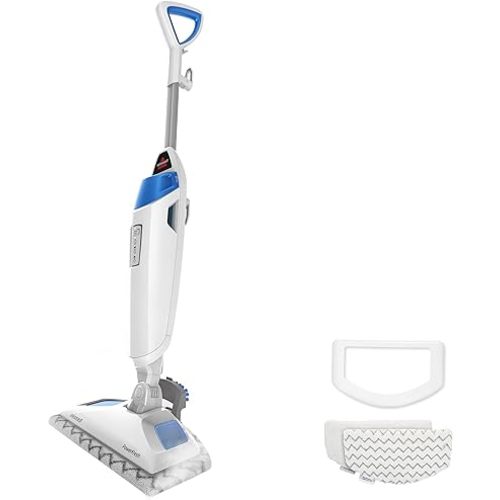 Bissell Power Fresh Steam Mop with Natural Sanitization, Floor Steamer, Tile Cleaner, and Hard Wood Floor Cleaner with Flip-Down Easy Scrubber, 1940A
