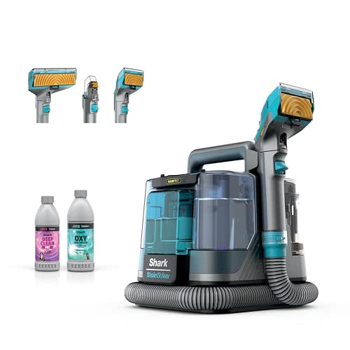Shark StainStriker HairPro Portable Carpet, Upholstery & Area Rug Cleaner, Self-Cleaning, Stain, Hair & Odor Remover, Perfect for Pets & Car Interiors, 3 Tools & Pet Cleaning Solution, Teal, PX253BRN