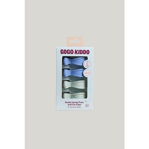 Periwinkle Really Handy Pram And Car Clips 4-pack - Seafoam/periwinkle - | Country Road