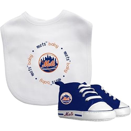 Amazon.com: BabyFanatic 2 Piece Bib and Shoes - MLB New York Mets - Unisex Infant Apparel : Sports & Outdoors