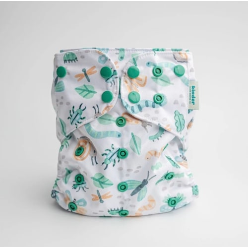 Animals and Insects: Essentials Pocket Cloth Diaper with Athletic Wicking Jersey, Grows with your Baby