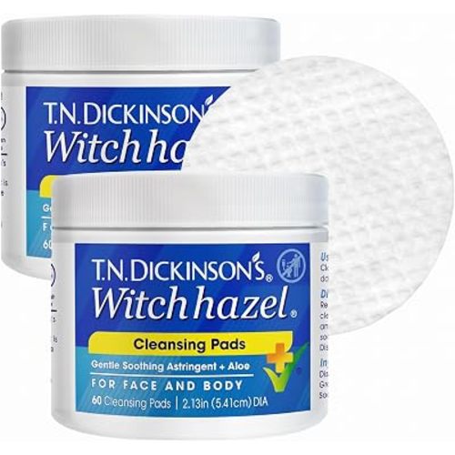 T.N. Dickinson's Witch Hazel Cleansing Pads, 60 Count (Pack of 2)