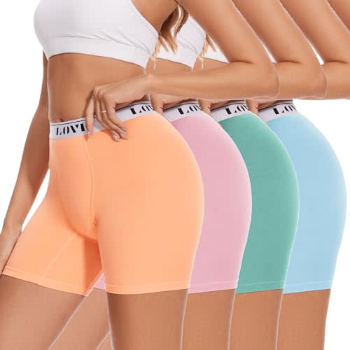 Molasus Womens Boxer Briefs High Waisted Modal Boy Shorts Underwear(Regular&Plus Size)