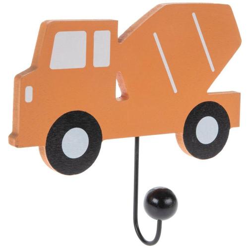 Orange Construction Truck Wood Wall Hook