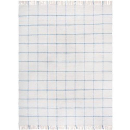 Montauk MTK322 Hand Woven Indoor Area Rug - Ivory/Blue - 6'x9' - Safavieh
