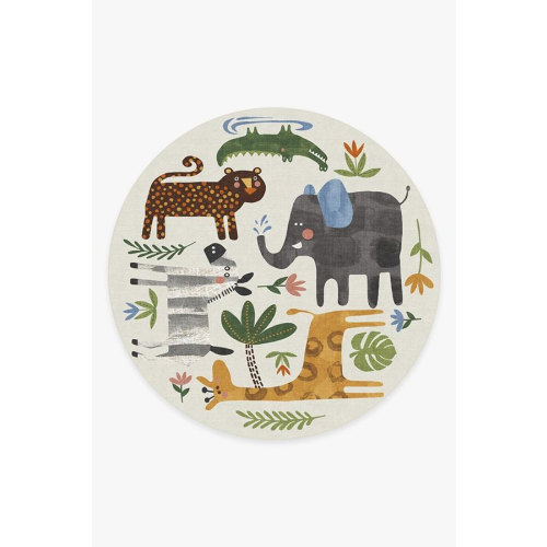 Jungle Safari Multicolor Flatwoven Rug | Ruggable US