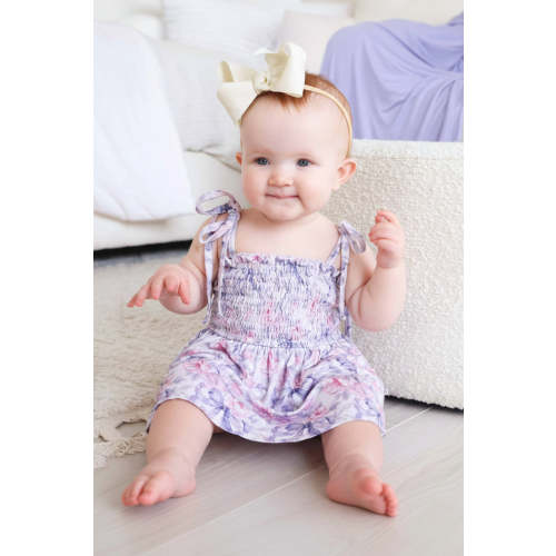 Smocked Twirl Bodysuit | Leighton's Lavender