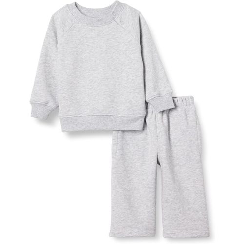 Amazon Essentials Unisex Babies' French Terry Sweatshirt and Sweatpants Set, Pack of 2