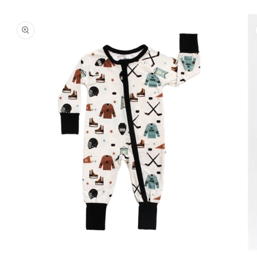 Hat Trick Hockey Bamboo Convertible Footie Romper – Emerson and Friends