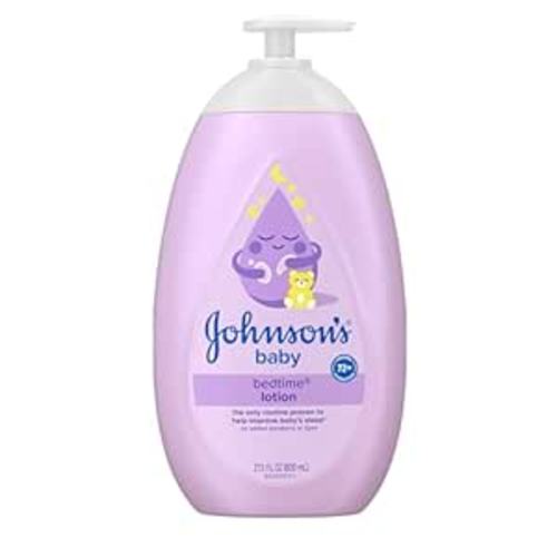 Johnson's Baby Bedtime Lotion, Soothing NaturalCalm Aromas, Gentle Nighttime Baby Lotion, Helps Relax & Soothe, Hydrating, No added Parabens & Dyes, 27.1 fl. oz