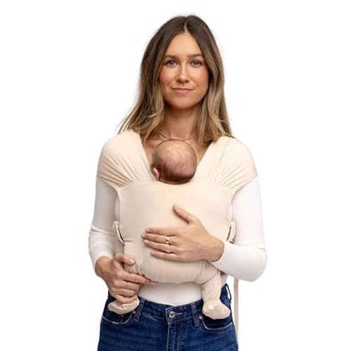 WildBird - Aerial Buckle Wrap - 0-6 Months - Large (L-4XL) Desrt Lark - Newborn Baby Carrier - Front Carry - Soft Fabric, Straps, Head Support, Padded Waist Belt - Baby Essentials - New Mom Gifts