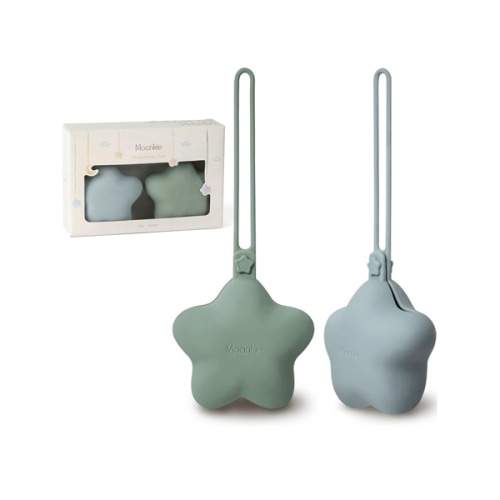 Moonkie Silicone Pacifier Holder Case, 2 Pack