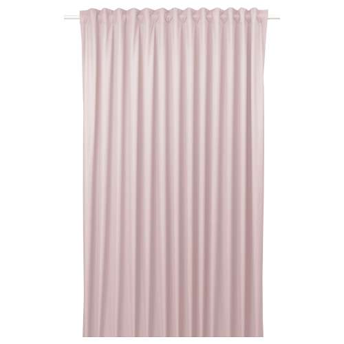 BENGTA Block-out curtain, 1 piece - light pink/with heading tape 83x98 "