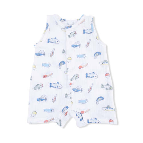 Sleeveless Shortie Romper, Fishing Lures