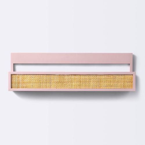 Woven Backless Book Nook Decorative Wall Shelf - Pink - Cloud Island™: Open Wooden Shelf, 7" Height