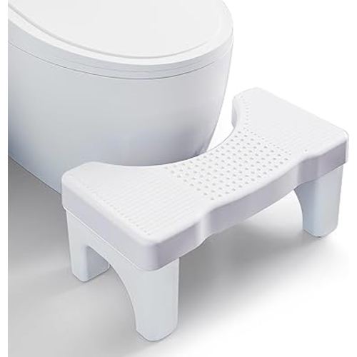 Premium Toilet Stool Squat for Adults, Non-Slip Squatting Poop Stool for Bathroom, Sturdy Pooping Stool, Toilet Step Stool for Kids/Toddlers, 7 Inch Potty Foot Stool