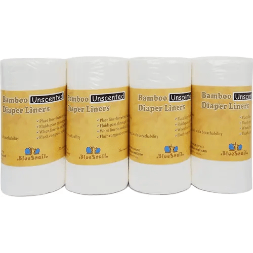 Rayon Unscent Diaper Liners- Fragance Free and Chlorine Free(4PK) 400 Count by BlueSnail（White）