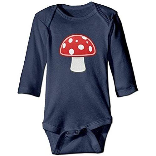 Cartoon Mushroom Unisex Baby Long Sleeve Romper Jumpsuit Infant Sleeved Bodysuit