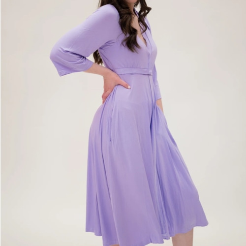Lila Labor & Postpartum Gown in Lilac