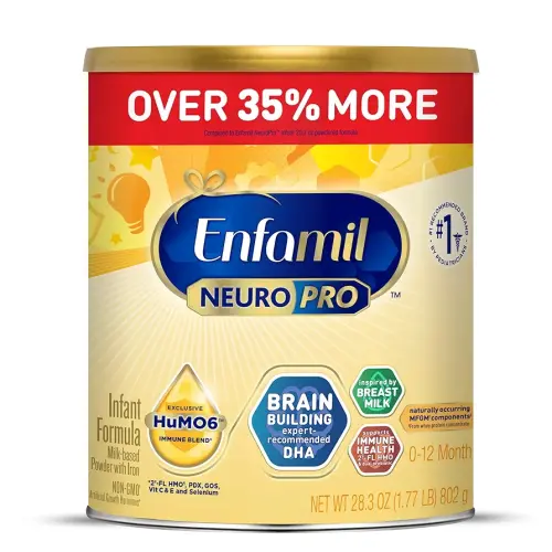 Enfamil NeuroPro Baby Formula, MFGM* 5-Year Benefit, Expert-Recommended Brain-Building Omega-3 DHA, Exclusive Immune Supporting HuMO6 Blend, Infant Formula Powder, Baby Milk, 28.3 Oz
