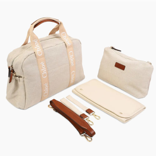 Chloé Logo Changing Bag- Neutral